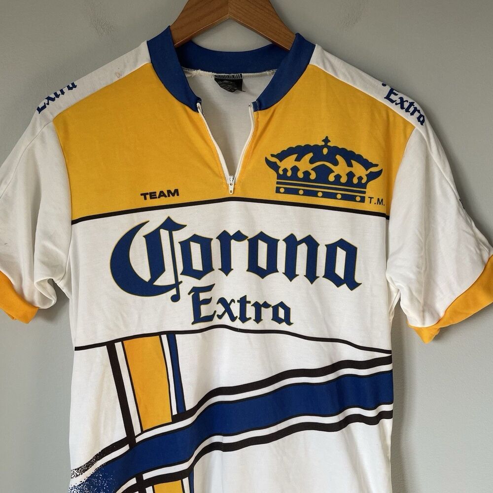 Cyclewear Vtg. Corona Extra Cycling Jersey Shirt Made in USA Unisex Size Large - Picture 3 of 11